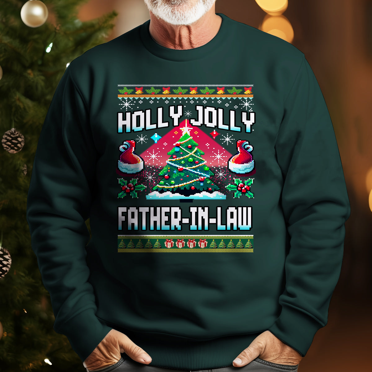 Holly Jolly Father In Law   Ugly Sweatshirt   Christmas Gift For Father In Law 1699519209625.jpg
