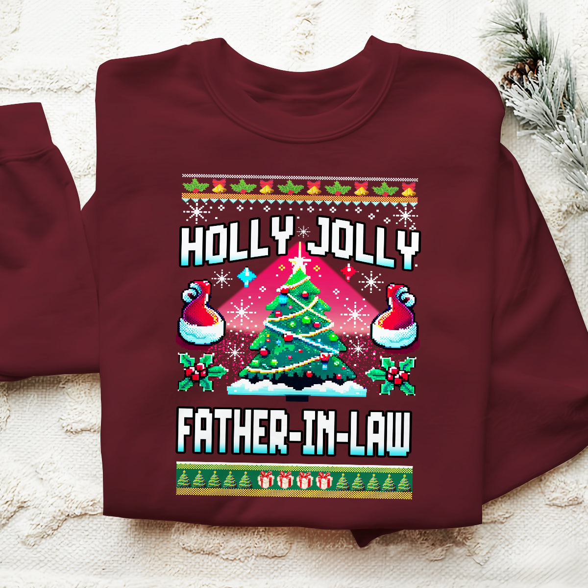 Holly Jolly Father In Law   Ugly Sweatshirt   Christmas Gift For Father In Law 1699519209659.jpg