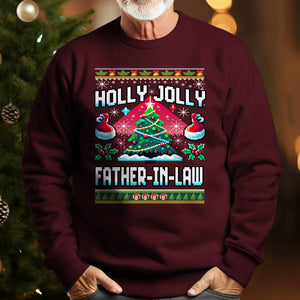 Holly Jolly Father In Law   Ugly Sweatshirt   Christmas Gift For Father In Law 1699519209746.jpg