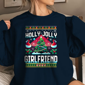 Holly Jolly Girlfriend   Ugly Sweatshirt   Christmas Gift For Girlfriend 1699519608870.jpg
