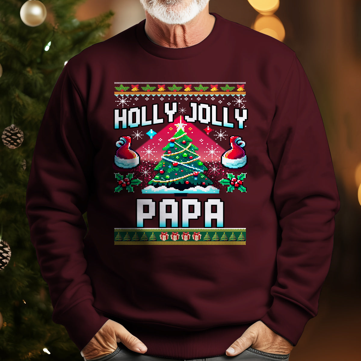 holly jolly papa   ugly sweatshirt   christmas gift for papa 1699522113561.jpg