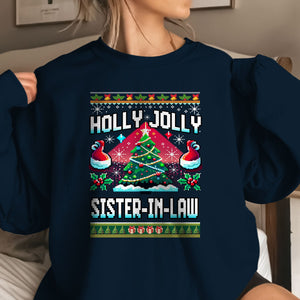holly jolly sister in law   ugly sweatshirt   christmas gift for sister in law 1699522355936.jpg