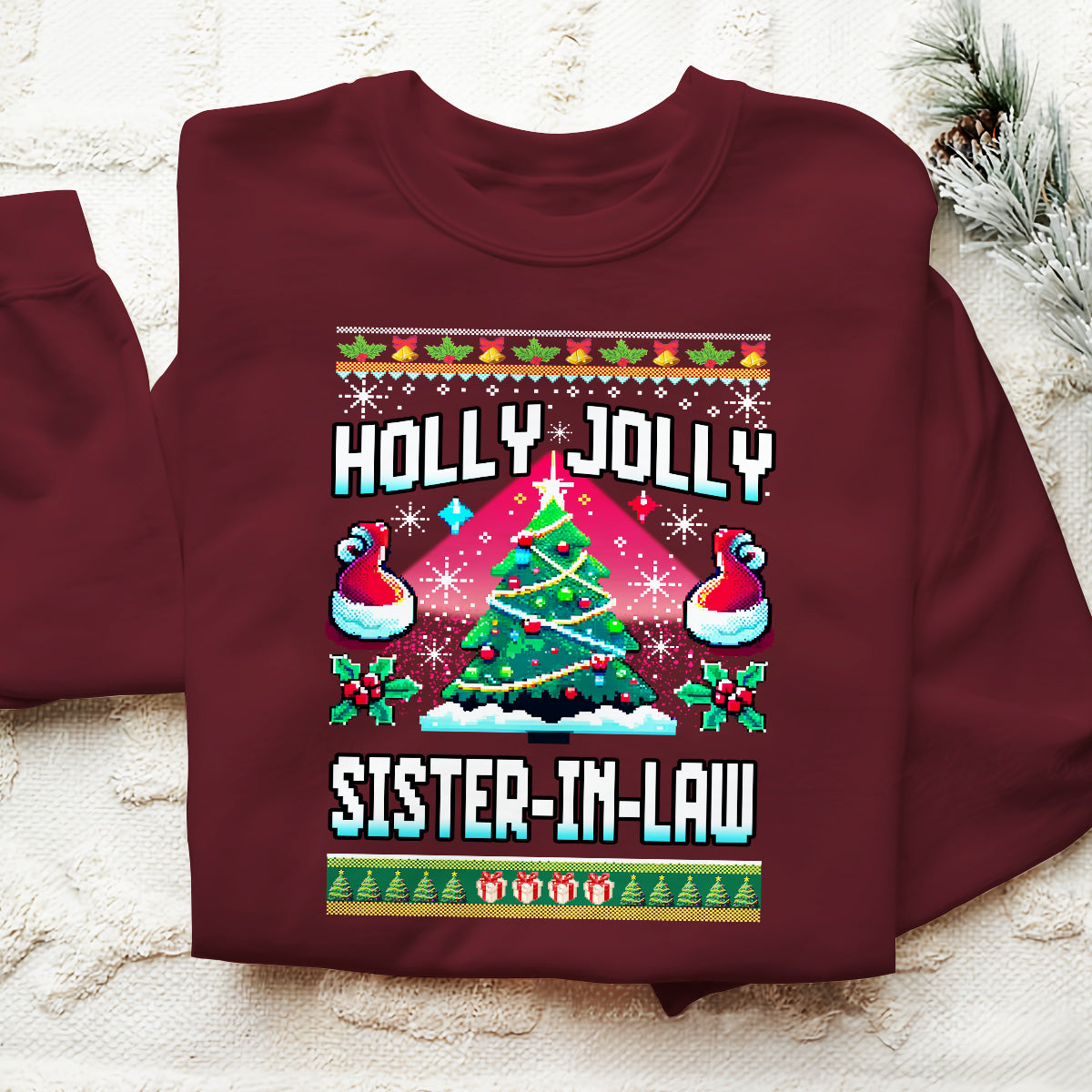 holly jolly sister in law   ugly sweatshirt   christmas gift for sister in law 1699522356018.jpg