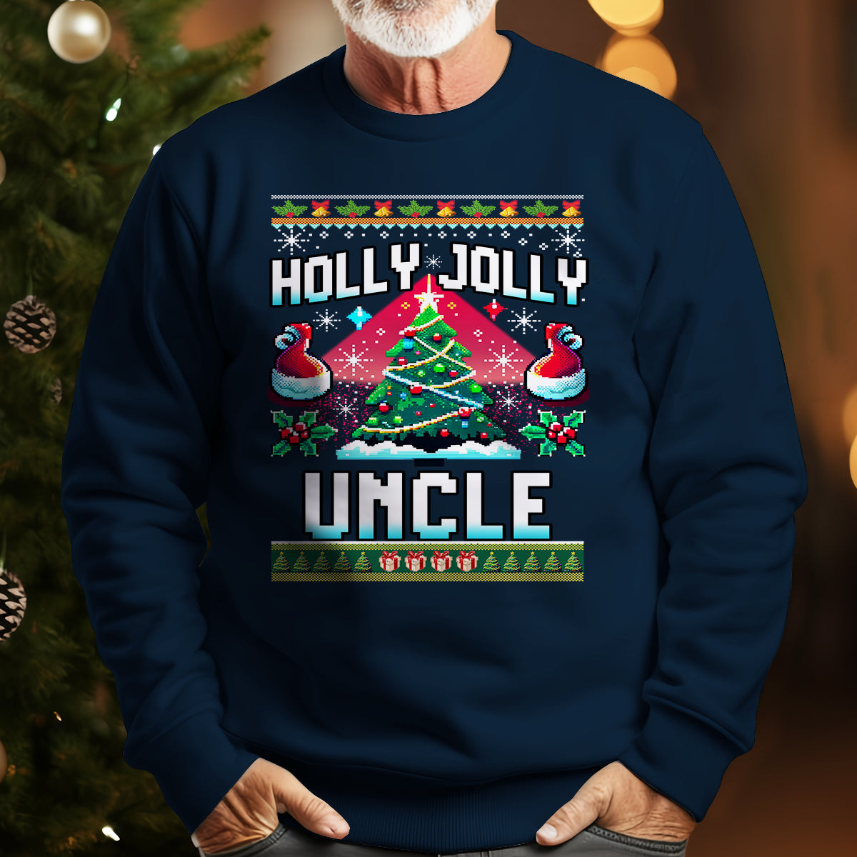 Holly Jolly Uncle   Ugly Sweatshirt   Christmas Gift For Uncle 1699522431923.jpg