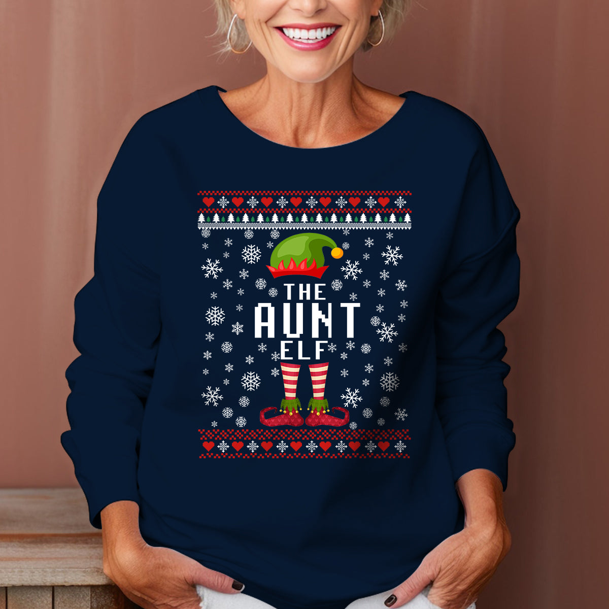 The Aunt Elf   Ugly Sweatshirt   Christmas Gift For Aunt 1699588823911.jpg