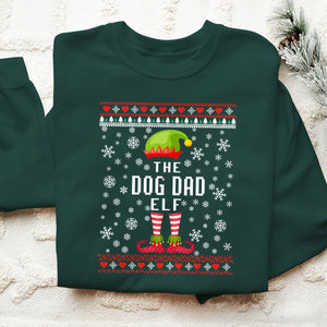 The Dog Dad Elf   Ugly Sweatshirt   Christmas Gift For Dog Lovers 1699590397187.jpg
