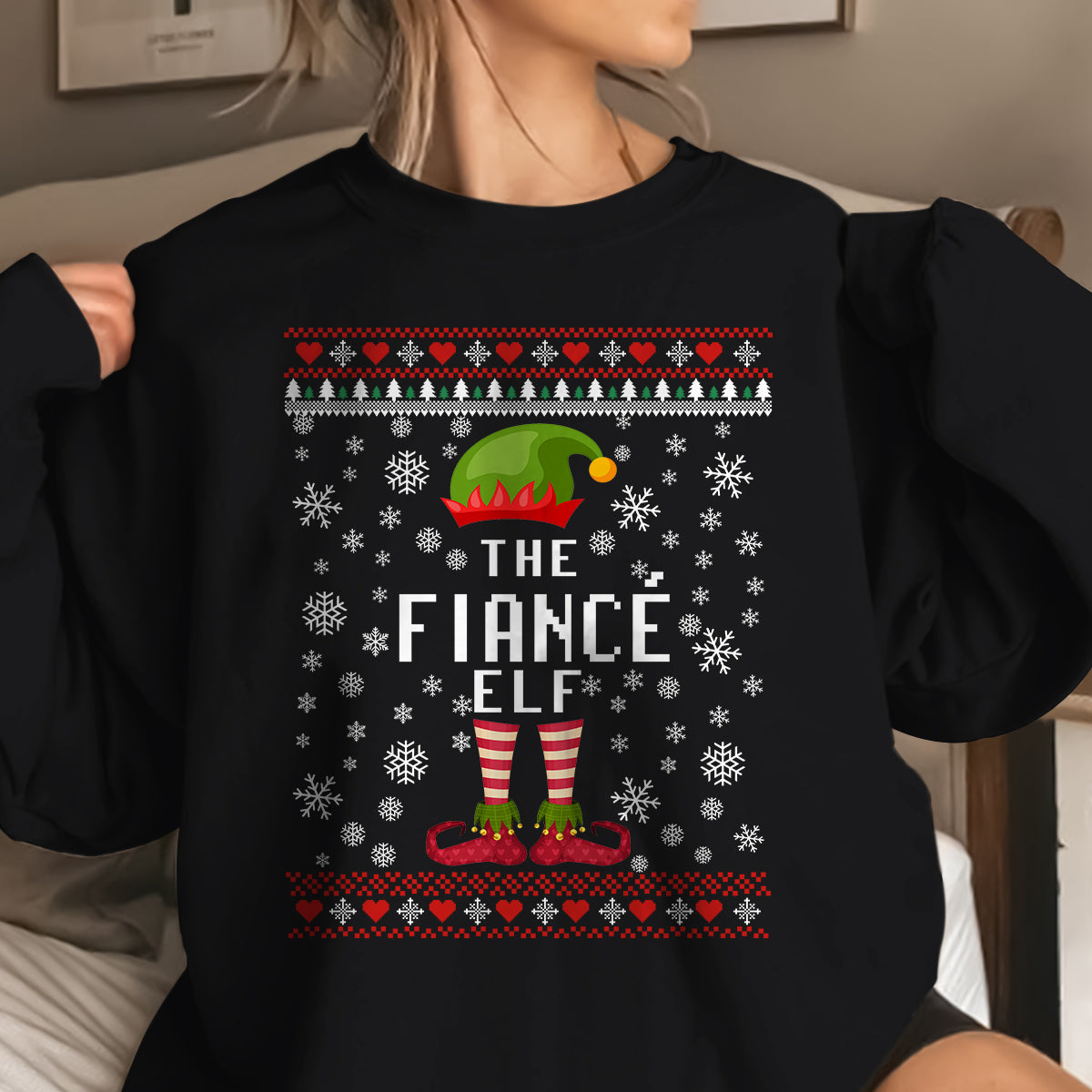 The Fiance Elf   Ugly Sweatshirt   Christmas Gift For Fiance 1699590653407.jpg