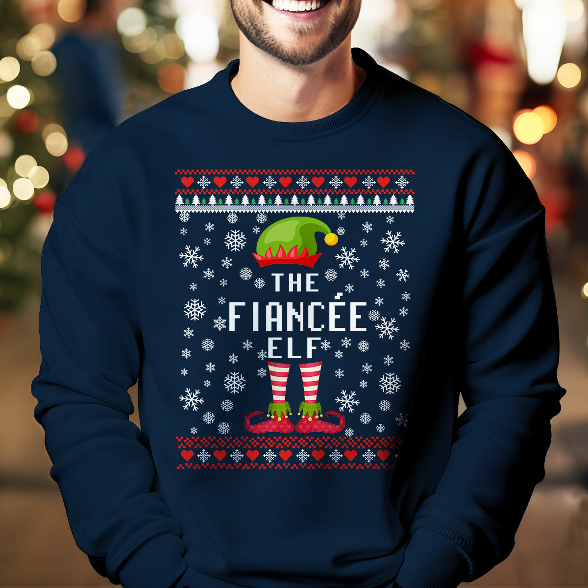 The Fiancee Elf   Ugly Sweatshirt   Christmas Gift For Fiancee 1699590764321.jpg
