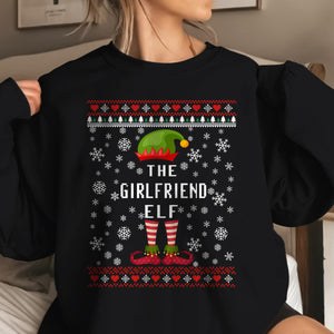 The Girlfriend Elf   Ugly Sweatshirt   Christmas Gift For Girlfriend 1699591198410.jpg