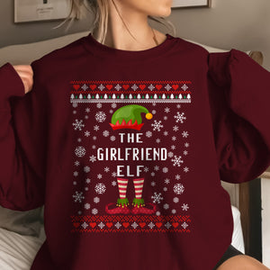 The Girlfriend Elf   Ugly Sweatshirt   Christmas Gift For Girlfriend 1699591198421.jpg
