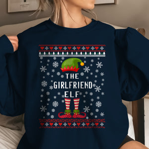 The Girlfriend Elf   Ugly Sweatshirt   Christmas Gift For Girlfriend 1699591198994.jpg