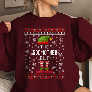 The Godmother Elf   Ugly Sweatshirt   Christmas Gift For Godmother 1699592440908.jpg