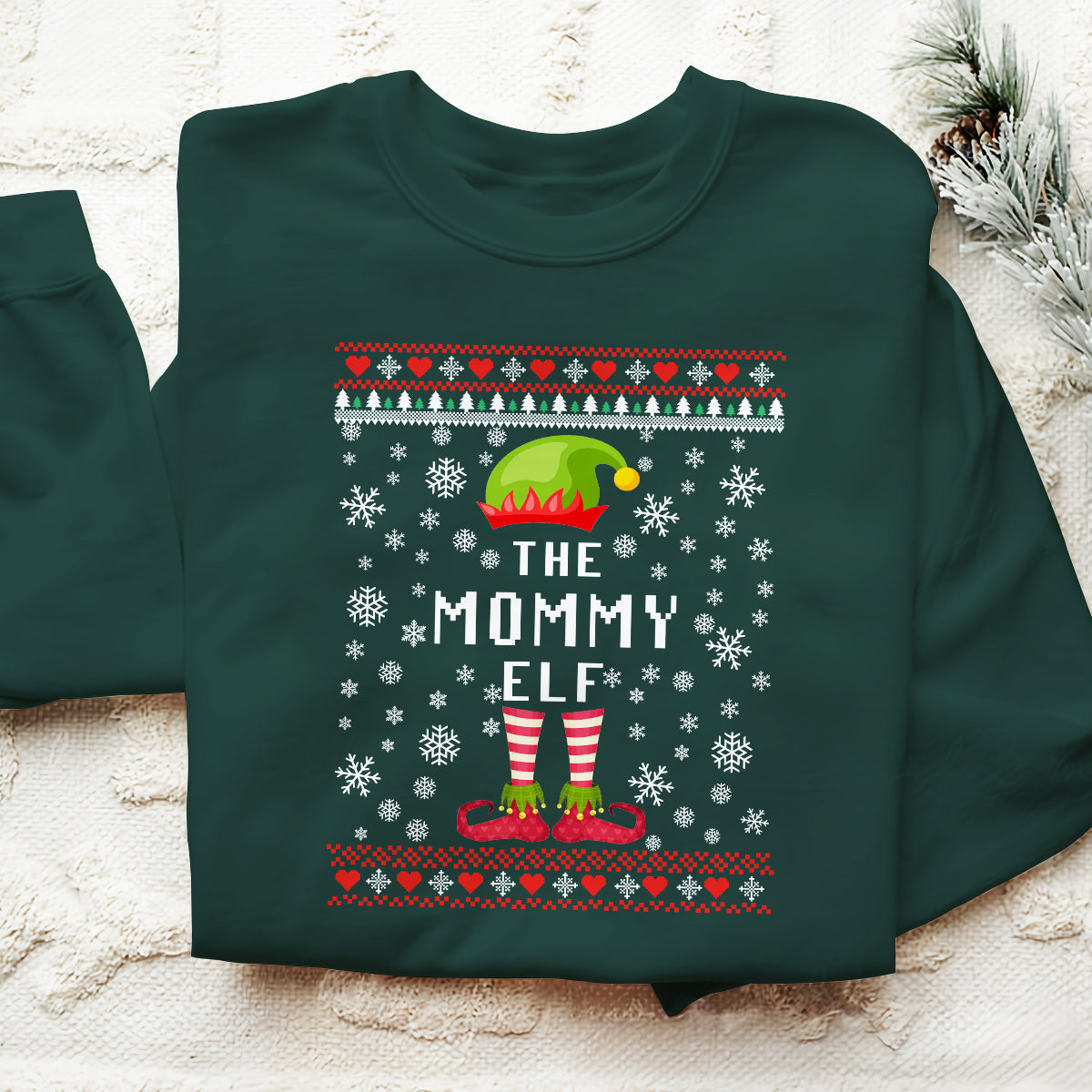 The Mommy Elf - Ugly Sweatshirt - Christmas Gift For Mother, Mommy 1699598591793.jpg