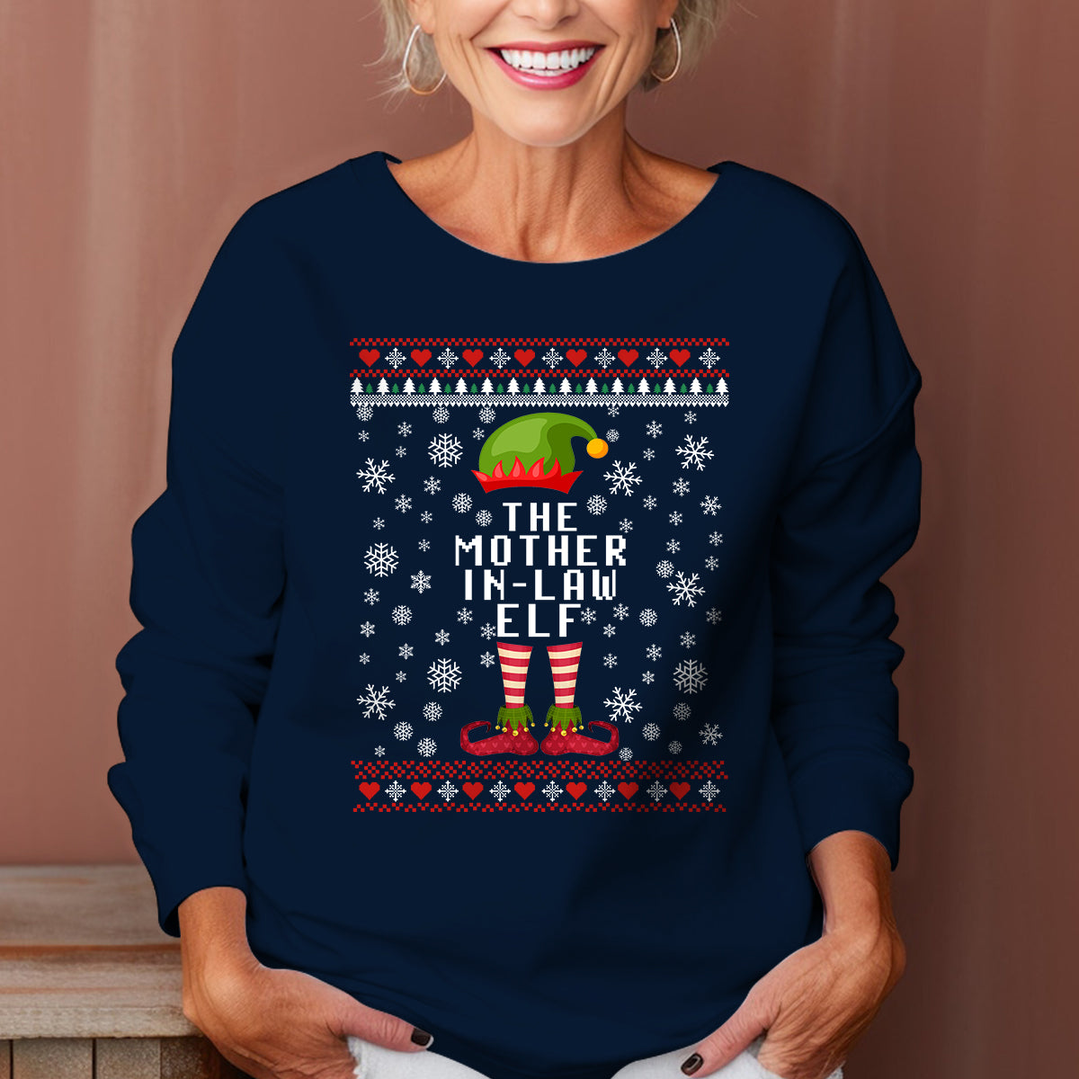 The Mother In Law Elf   Ugly Sweatshirt   Christmas Gift For Mother In Law 1699598979348.jpg
