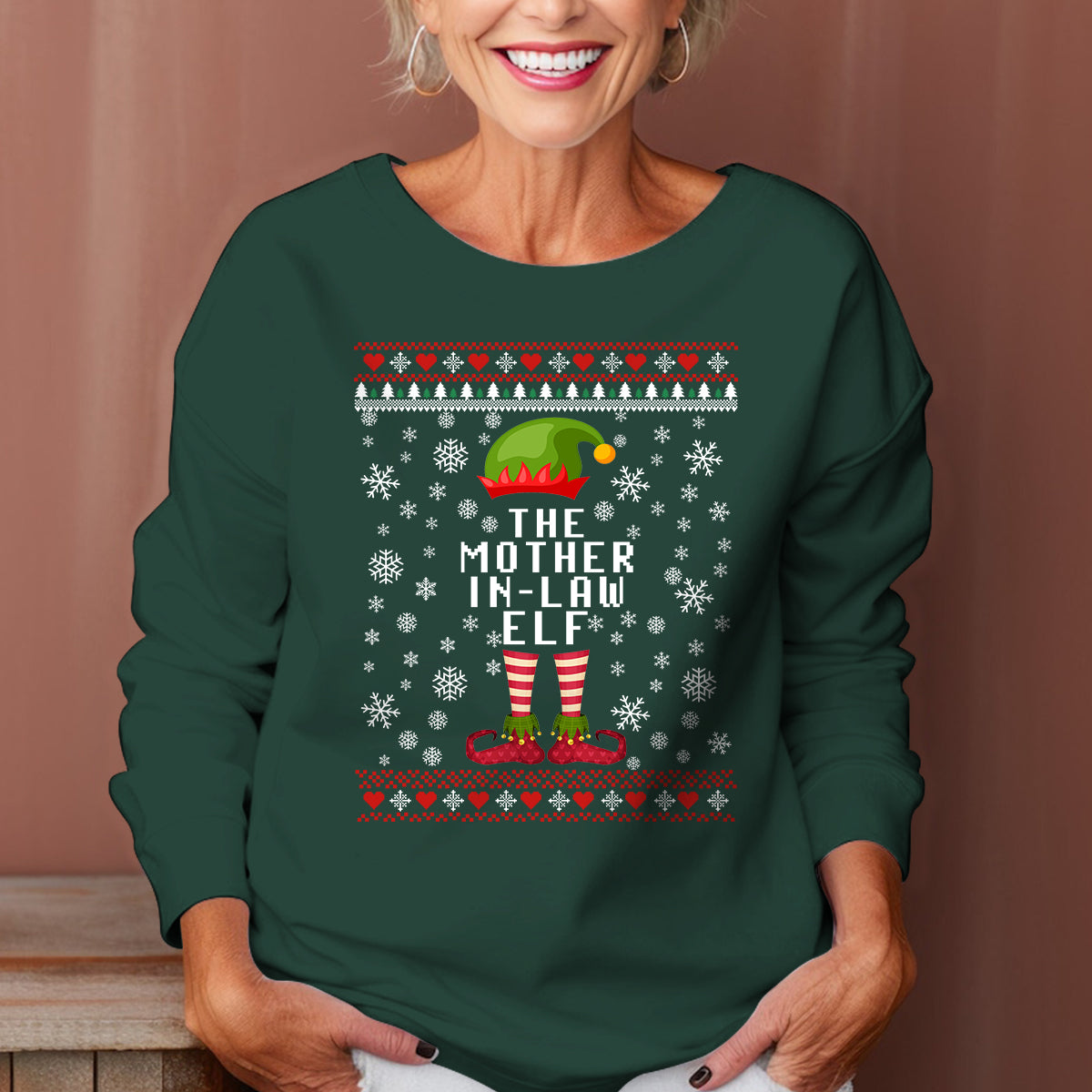 The Mother In Law Elf   Ugly Sweatshirt   Christmas Gift For Mother In Law 1699598979357.jpg