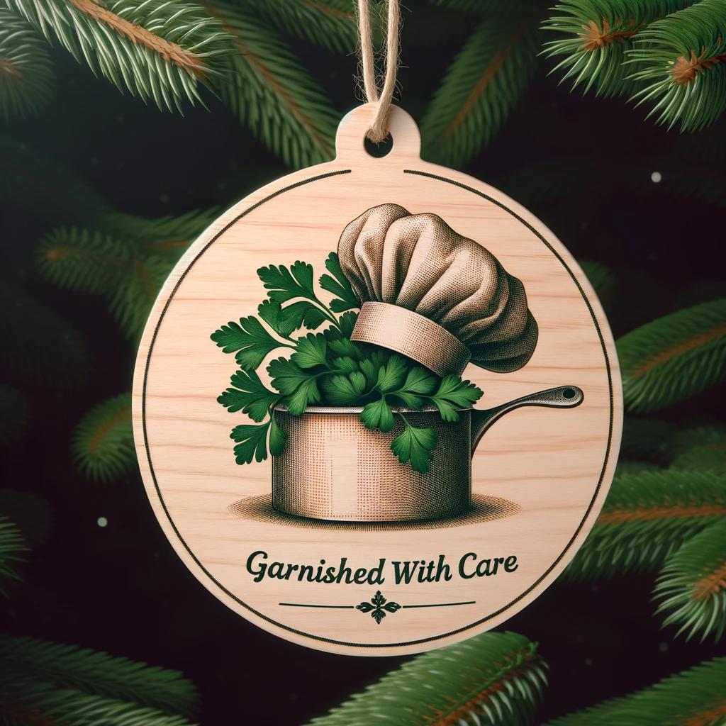 Chef Ornament "garnished With Care" 1699599000912.jpg