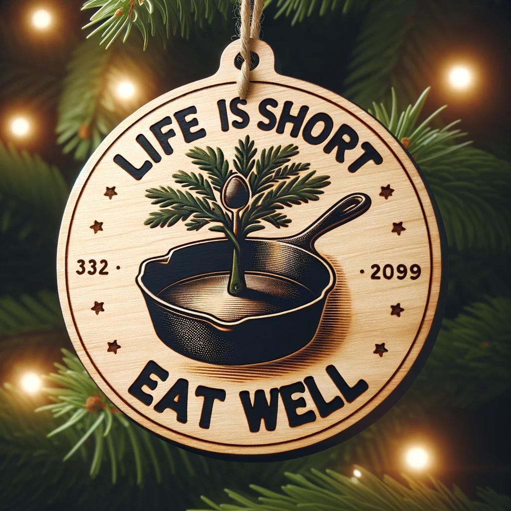 Chef Ornament "life Is Short, Eat Well" 1699599002485.jpg