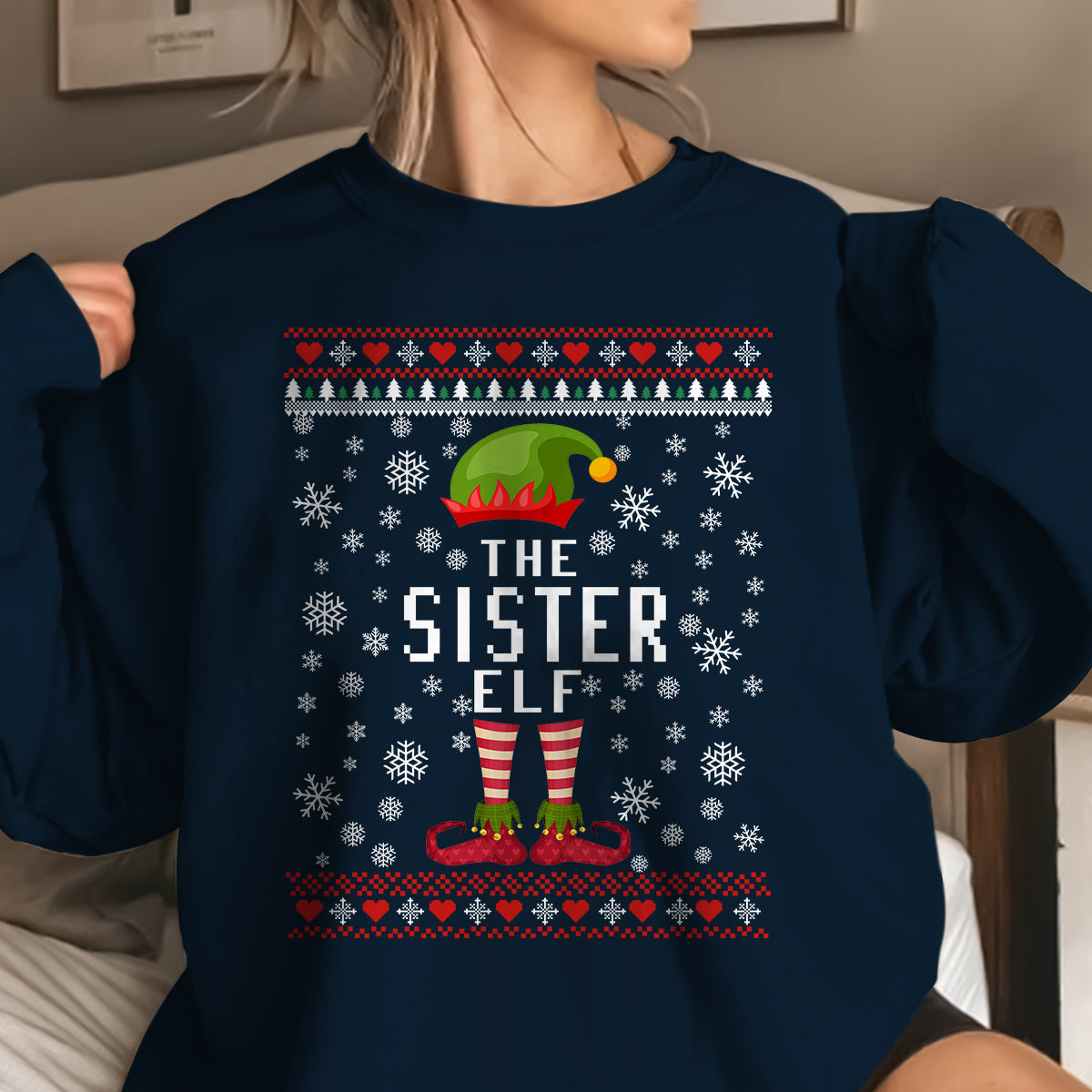 the sister elf   ugly sweatshirt   christmas gift for sister 1699599307808.jpg