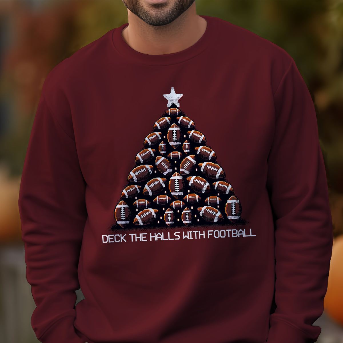 Deck The Halls With Football   Ugly Sweatshirt   Christmas Gift For Football Lovers 1699931305971.jpg