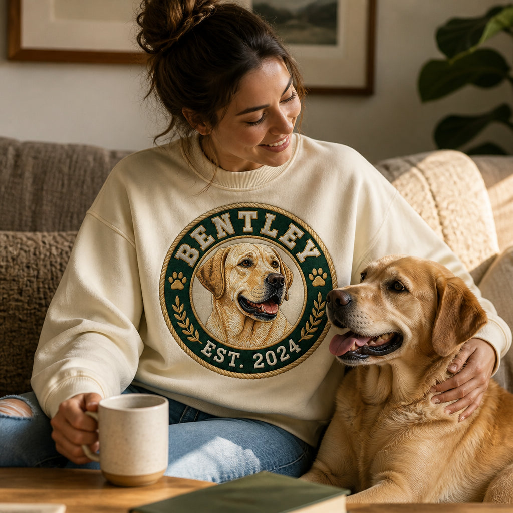 Custom Pet Portrait Collegiate Seal Sweatshirt - Personalized Sweatshirt 169b775d-6c75-4add-9066-2f65a73c2496.jpg