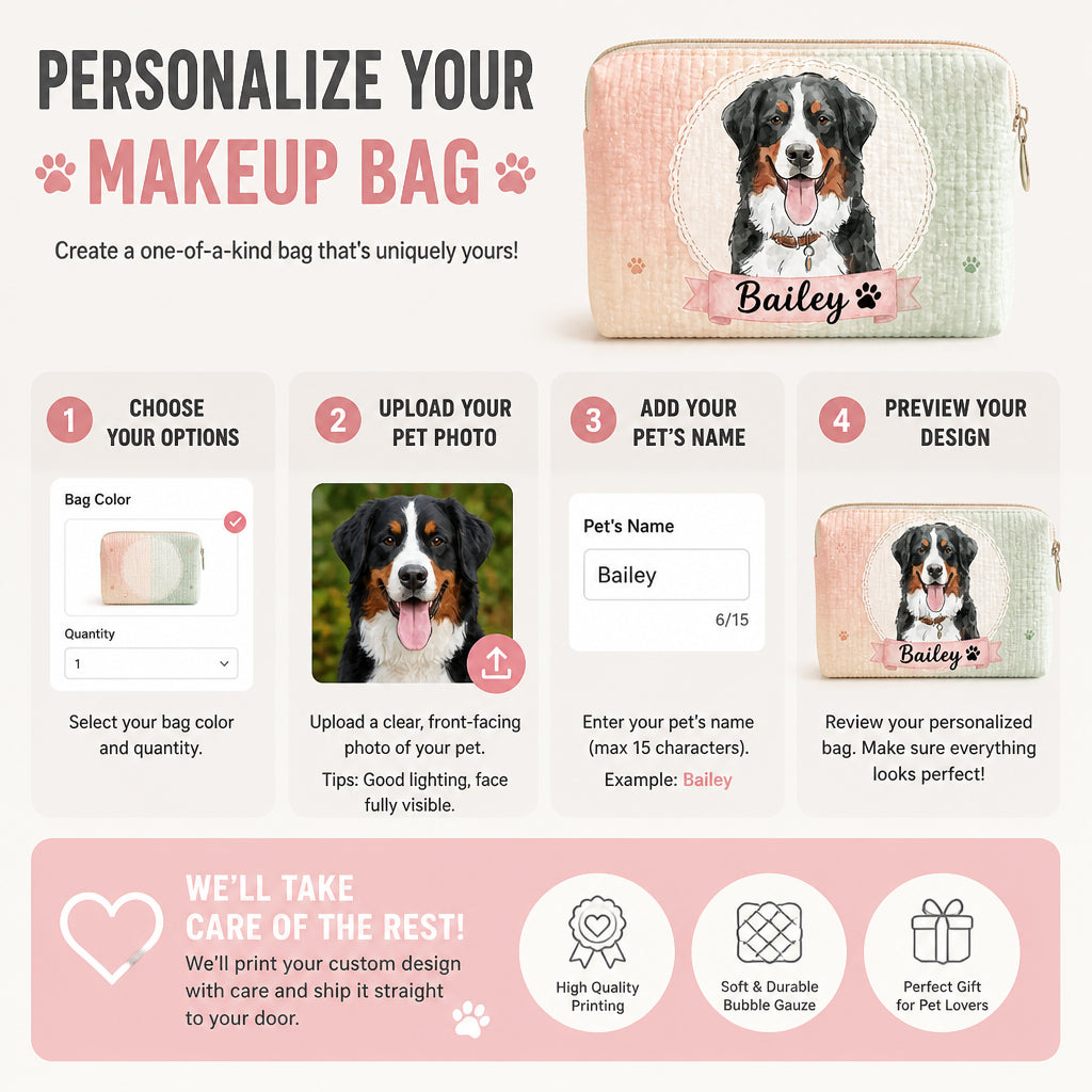 Custom Pet Portrait Makeup Bag – Watercolor Cameo - Personalized Bubble Gauze Makeup Bag 16a0ee7d-fdf3-42cd-803c-8287f517fd75.jpg