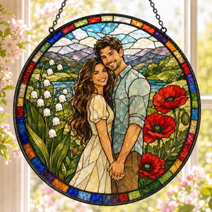 Custom Photo Suncatcher, Personalized Stained Glass Window Hanging, Couple Portrait Gift, Photo to Glass Art, Unique Picture Keepsake 16a7847d-ffe5-4805-8258-86dad2d45536-il_794xN.8080939131_hxpf.webp