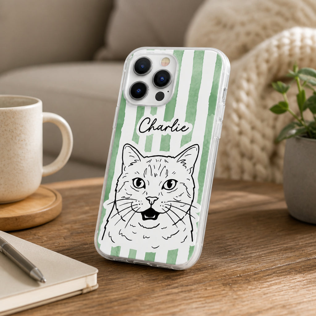 Custom Pet Portrait Phone Case – Ink Line Art on Pastel Color-Blocks - Personalized Phonecase 16e10697-b9a9-46c3-bc47-412749b544ad.jpg