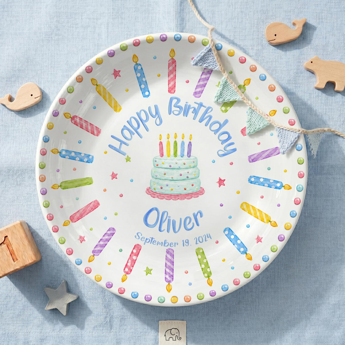 Personalized Birthday Plate, Custom Cake Candle Plate, Colorful Birthday, Kids Birthday Gift, Party Plate, Birthday Serving Tray 16f01e4c-2604-49b2-a4b7-d07c4b670bc4-6.jpg