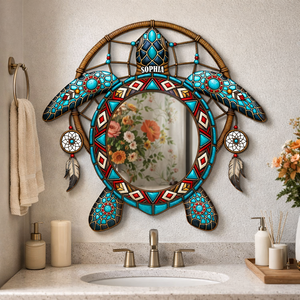 Sea Turtle Personalized Holiday Gifts For Native Custom Shaped Mirror