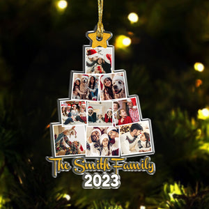 Photo Ornament - Photo upload Family - Christmas Gift - Photo Family Tree Christmas - Custom Photo Ornament - Trendy Xmas 2024