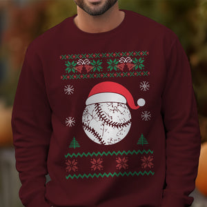 Baseball Santa Hat   Ugly Sweatshirt   Christmas Gift For Baseball Lover 1700037390445.jpg