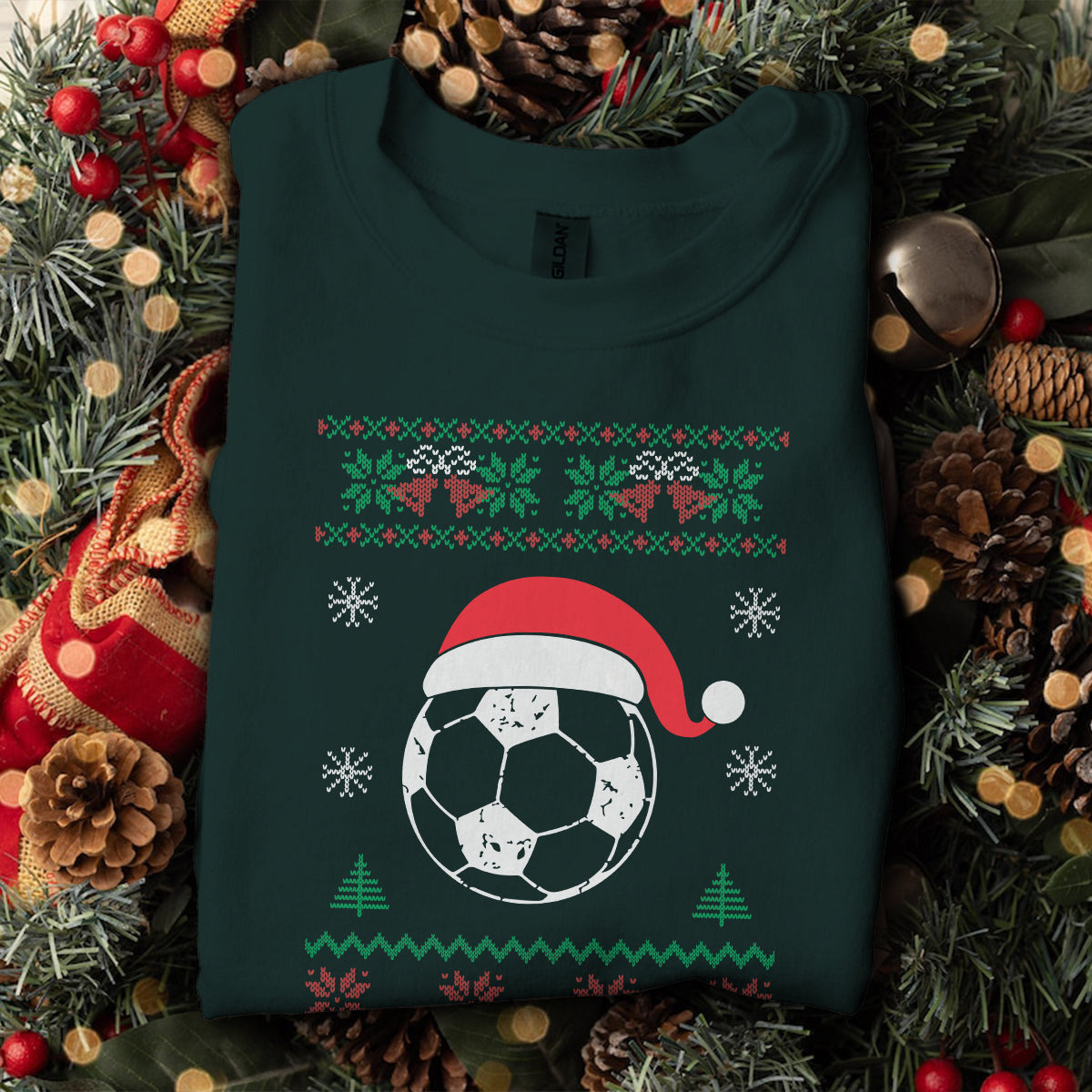 Soccer Santa Hat   Ugly Sweatshirt   Christmas Gift For Soccer Lover 1700120346207.jpg