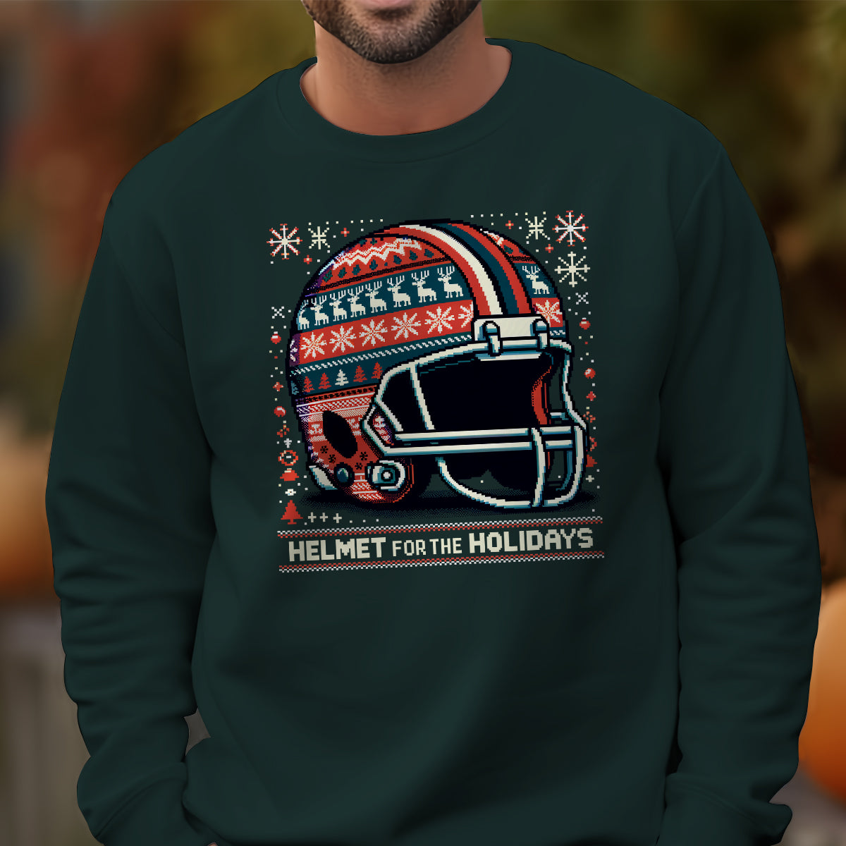 Helmet For The Holidays   Ugly Sweatshirt   Christmas Gift For Football Lovers 1700121171435.jpg