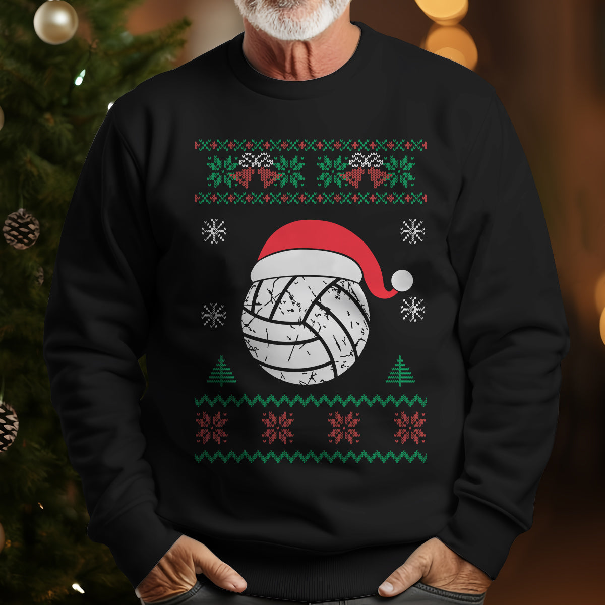 Volleyball Santa Hat   Ugly Sweatshirt   Christmas Gift For Volleyball Lover 1700454429086.jpg