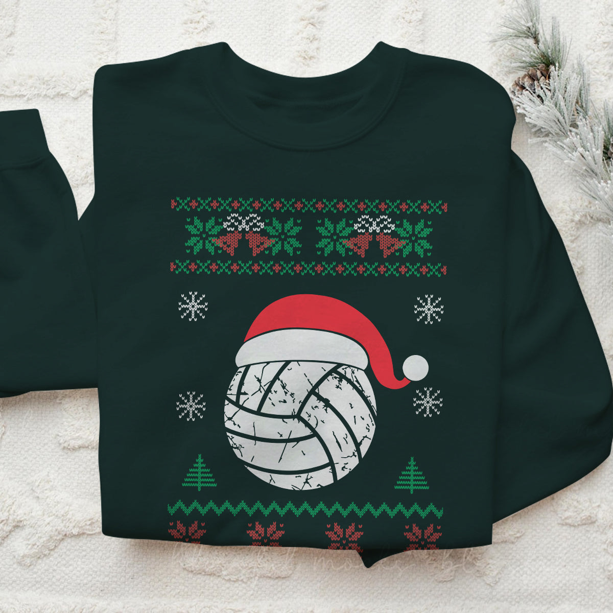 Volleyball Santa Hat   Ugly Sweatshirt   Christmas Gift For Volleyball Lover 1700454429327.jpg