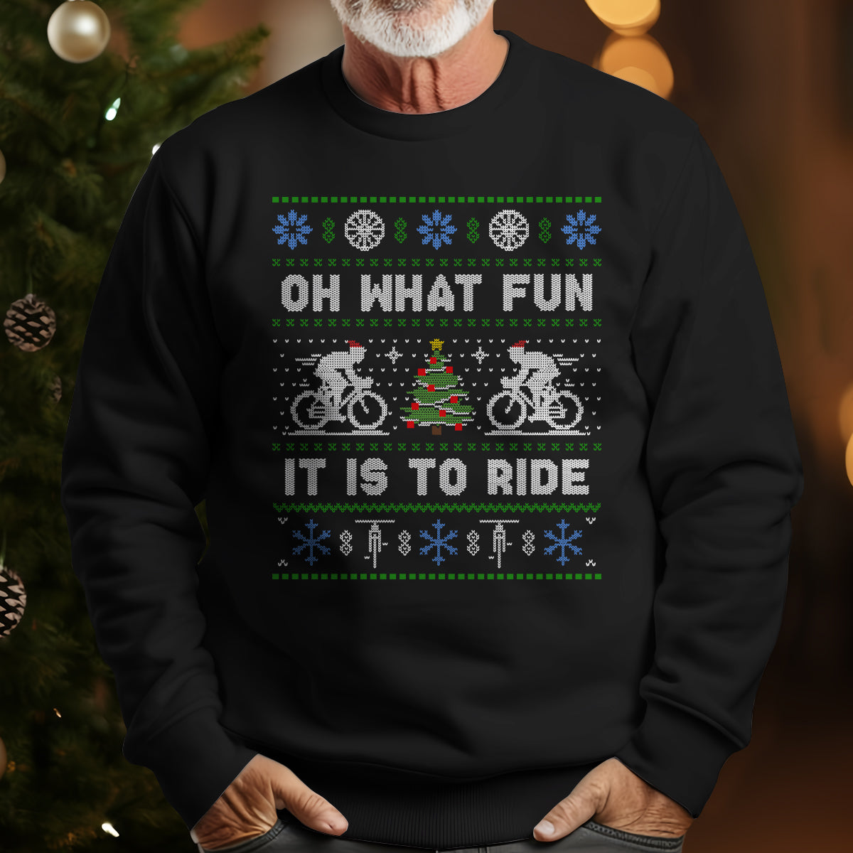 Cycling Oh What Fun It Is To Ride   Ugly Sweatshirt   Christmas Gift 1700644521868.jpg