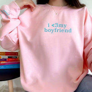 I Love My Boyfriend Forever Yours   Embroidered Apparel   Gift For Couple 1703817478842.jpg