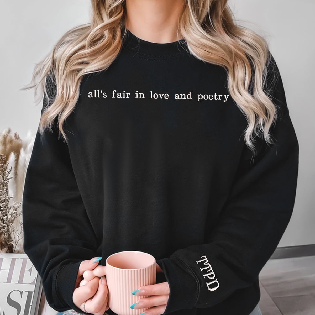 the tortured poets department ttpd sleeve embroidered shirt 1709604161668.jpg