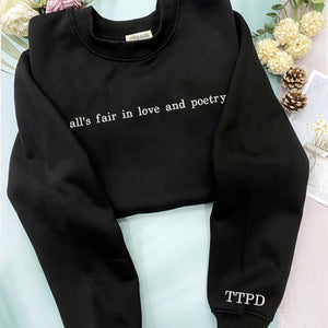 the tortured poets department ttpd sleeve embroidered shirt 1709604161921.jpg