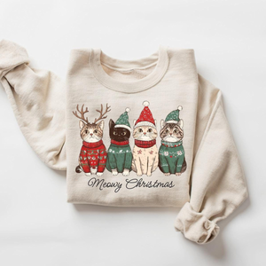 Meowy Christmas Shirt, Cat Christmas Sweatshirt, Cat Lover Xmas T-Shirt, Christmas Cat Mom Sweater, Catmas Gift For New Year, Xmas Crewneck 170de3af-98a3-4327-9ab7-48fb812eef38-3.png