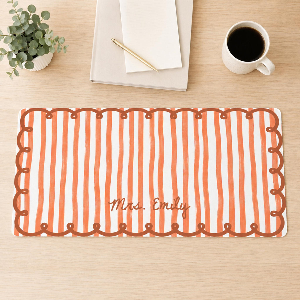Custom Name Scalloped Stripe Desk Mat, Pastel Stripe Keyboard, Wavy Edge Preppy Workspace Decor, Gift for Teacher, Back to School Gift 17106e67-5c78-47e3-93ba-c222bc0f14dd-13.jpg