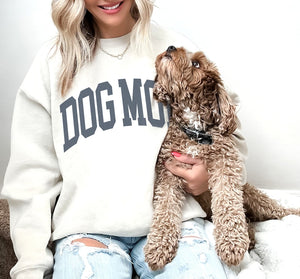 Dog Mom Sweatshirt Faded Vintage Aesthetic Style Dog Lover Sweatshirt 1711597290146.jpg