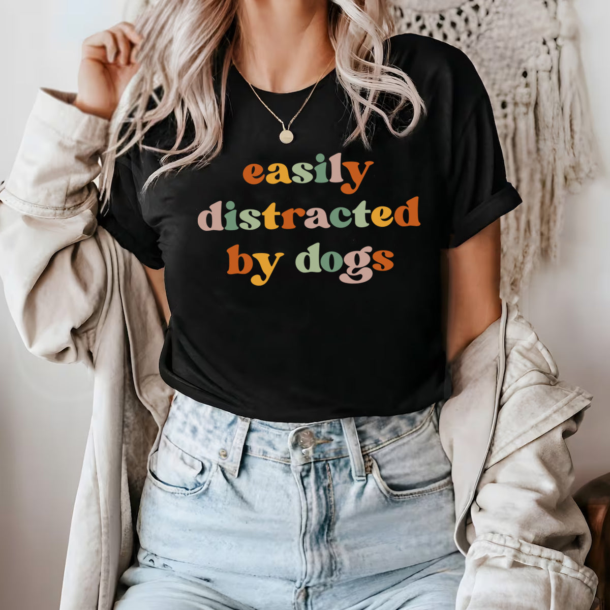 Easily Distracted By Dogs Funny Dog Shirt 1711600944907.jpg