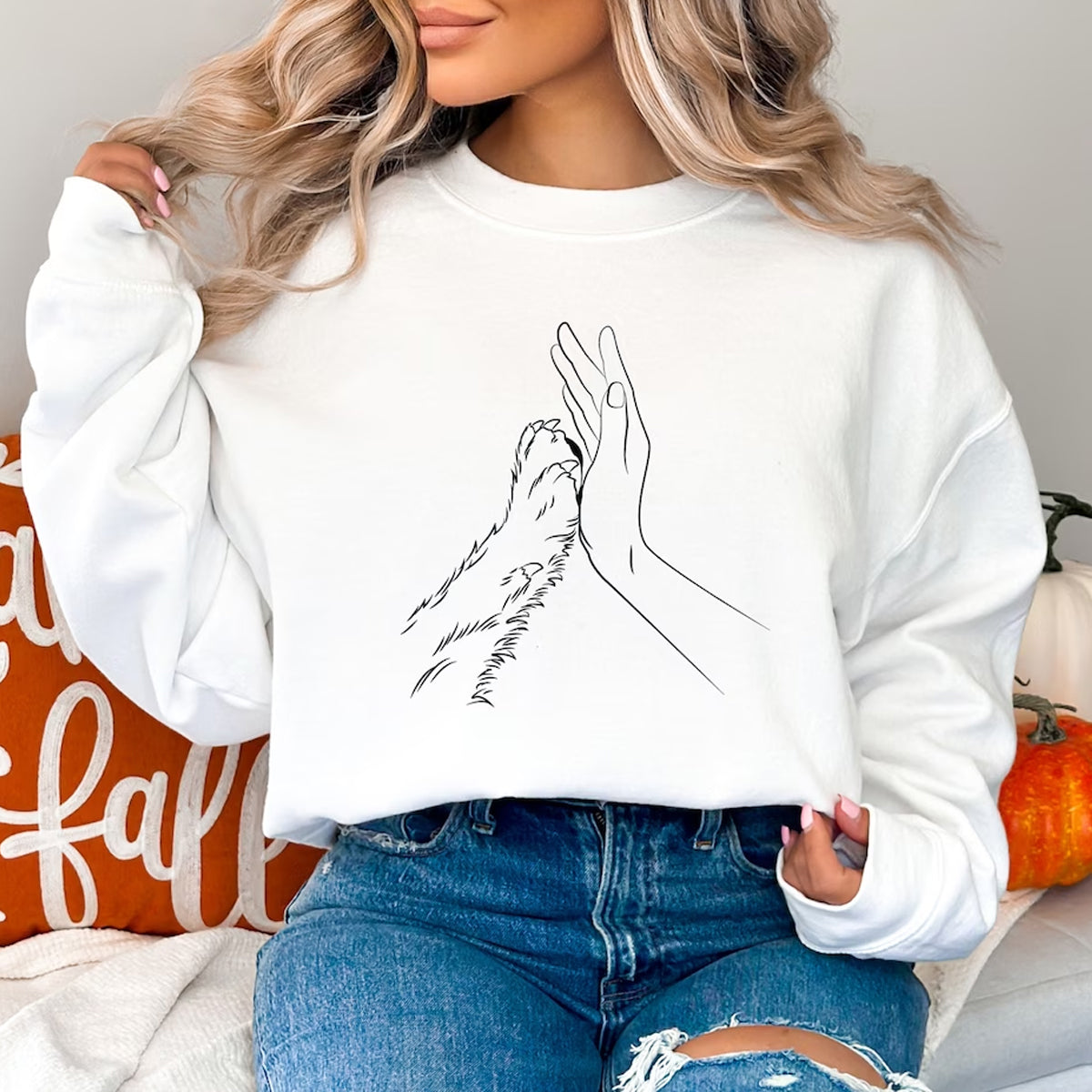 Human Hand And Paw Shirt Dog Paw Animal Lover Shirt Gift For Dog Lover 1711676634825.jpg