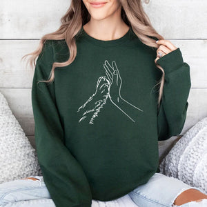 Human Hand And Paw Shirt Dog Paw Animal Lover Shirt Gift For Dog Lover 1711676752426.jpg