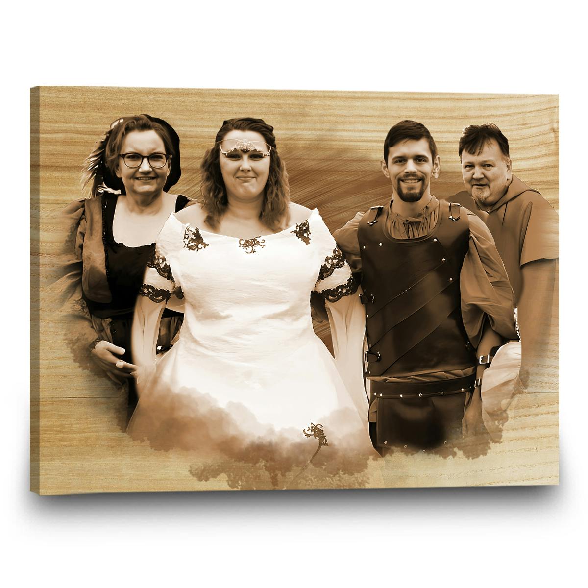 Add Deceased Love One To Photo, Add Person To Photo, Combine Photos Canvas, Gift For Parents