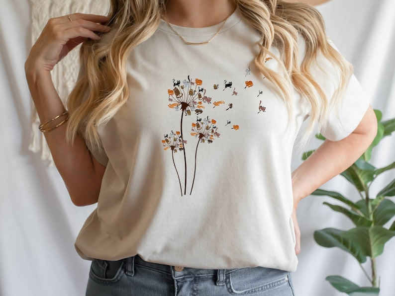 Cats Flower Fly Dandelion Shirt Cute Cat Lover Apparel 1712026403556.jpg