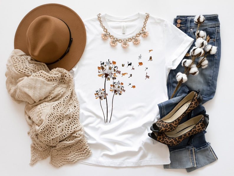 Cats Flower Fly Dandelion Shirt Cute Cat Lover Apparel 1712026429813.jpg