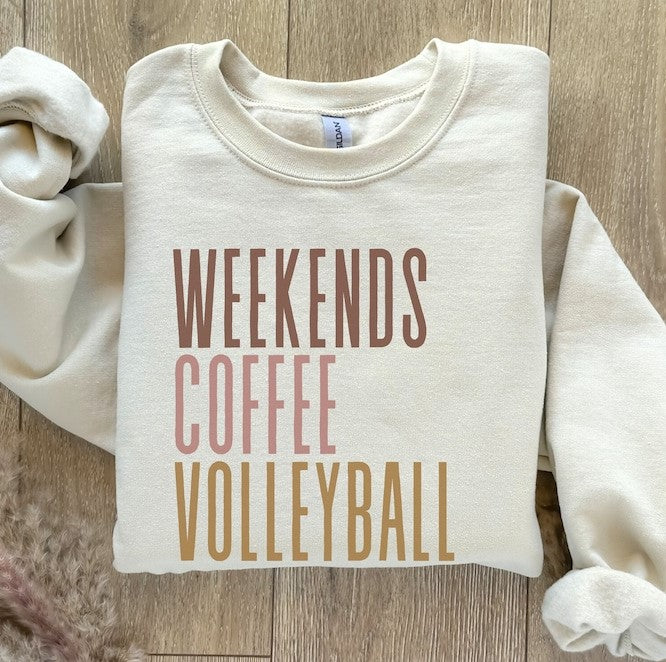 Weekend Coffee Volleyball Shirt Volleyball Mom Shirt Volleyball Lover Gift 1712216415096.jpg
