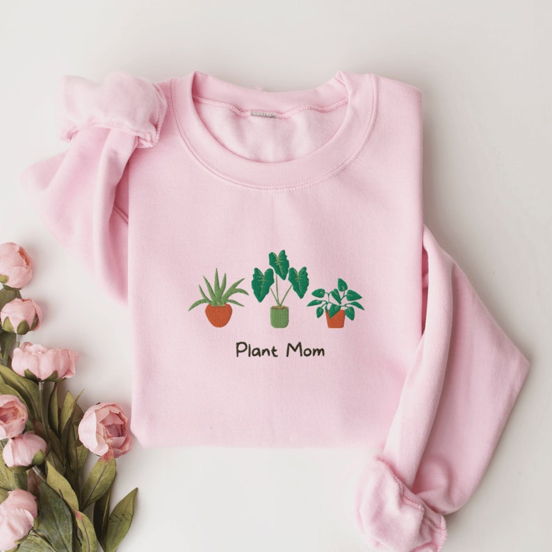 Plant Mom Embroidered Shirt Plant Mom Shirt Funny Plants Shirt 1712370590345.jpg